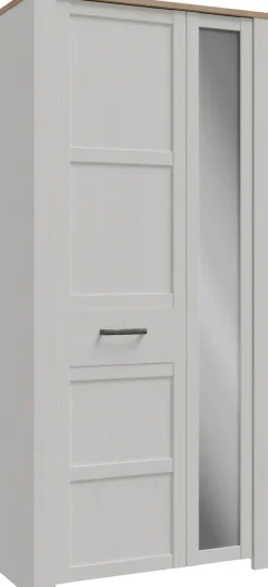 FORTE Garderobenschrank »Garderobenschrank, Höhe 205,4cm, Spiegel, Soft Close, Push to Open« B/H/T 94,4/205,4/42 cm