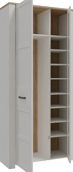 FORTE Garderobenschrank »Garderobenschrank, Höhe 205,4cm, Spiegel, Soft Close, Push to Open« B/H/T 94,4/205,4/42 cm