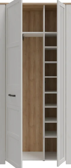 FORTE Garderobenschrank »Garderobenschrank, Höhe 205,4cm, Spiegel, Soft Close, Push to Open« B/H/T 94,4/205,4/42 cm