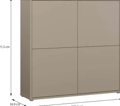 FORTE Highboard »Alice Springs« Grifflos,Push to open, Stauraum