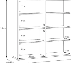 FORTE Highboard »Alice Springs« Grifflos,Push to open, Stauraum