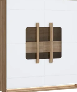 FORTE Highboard »Attention« Highboard, Beleuchtung, Soft Close,Glastüre, Stauraum