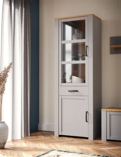 FORTE Highboard »Bohol, Vitrine, 1 Glastüre,1 SK, 1 Türe« Breite 71 cm