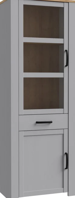 FORTE Highboard »Bohol, Vitrine, 1 Glastüre,1 SK, 1 Türe« Breite 71 cm