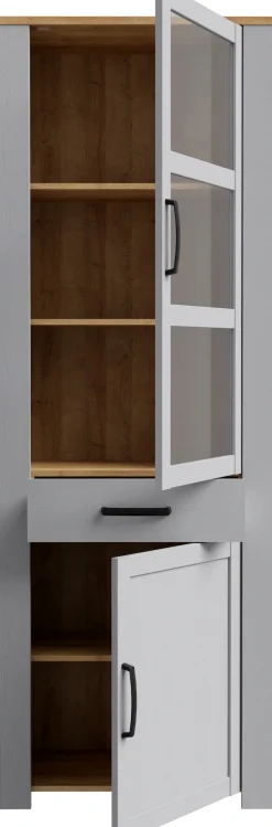 FORTE Highboard »Bohol, Vitrine, 1 Glastüre,1 SK, 1 Türe« Breite 71 cm