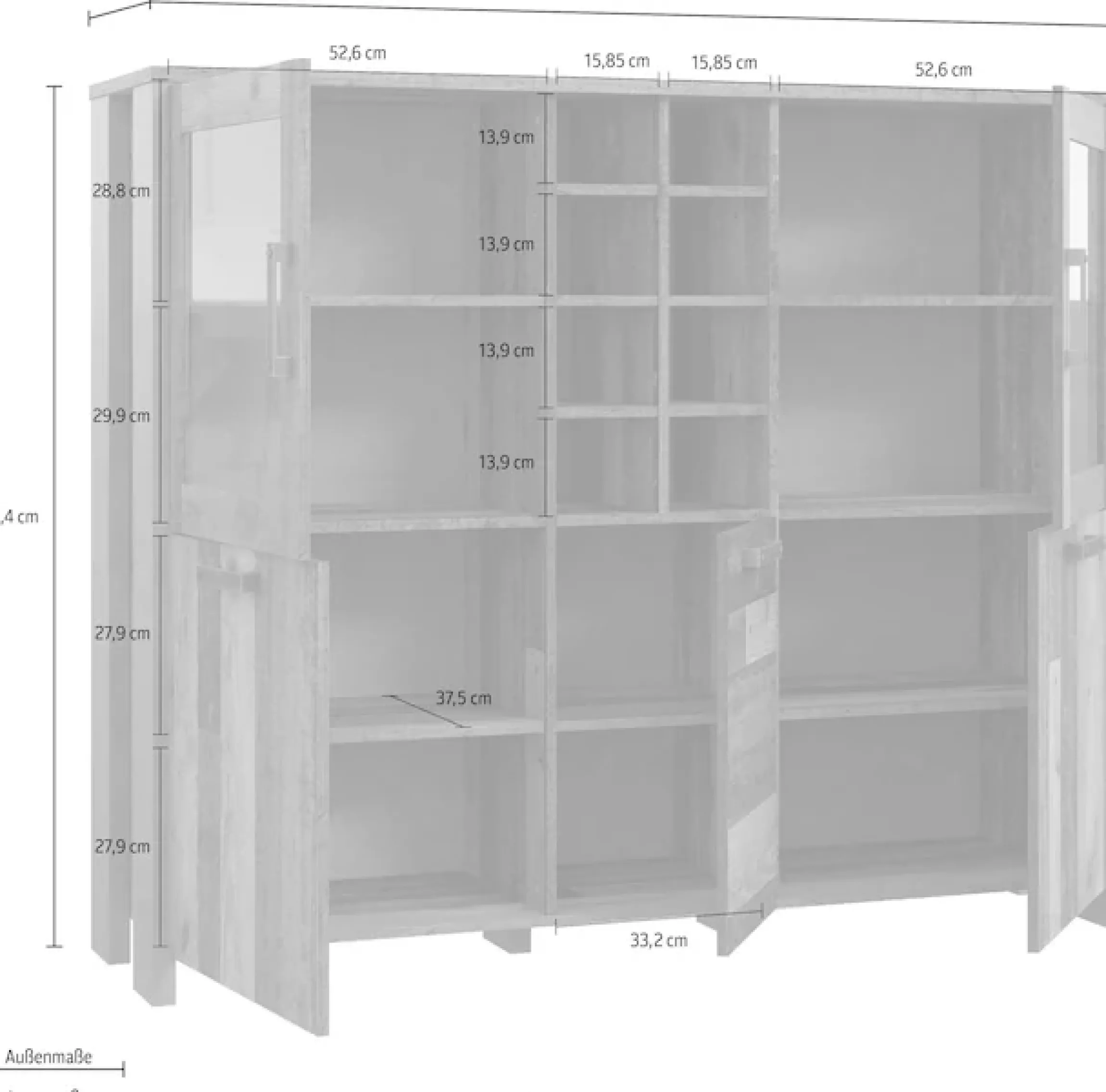 FORTE Highboard »Clif« Breite 151 cm