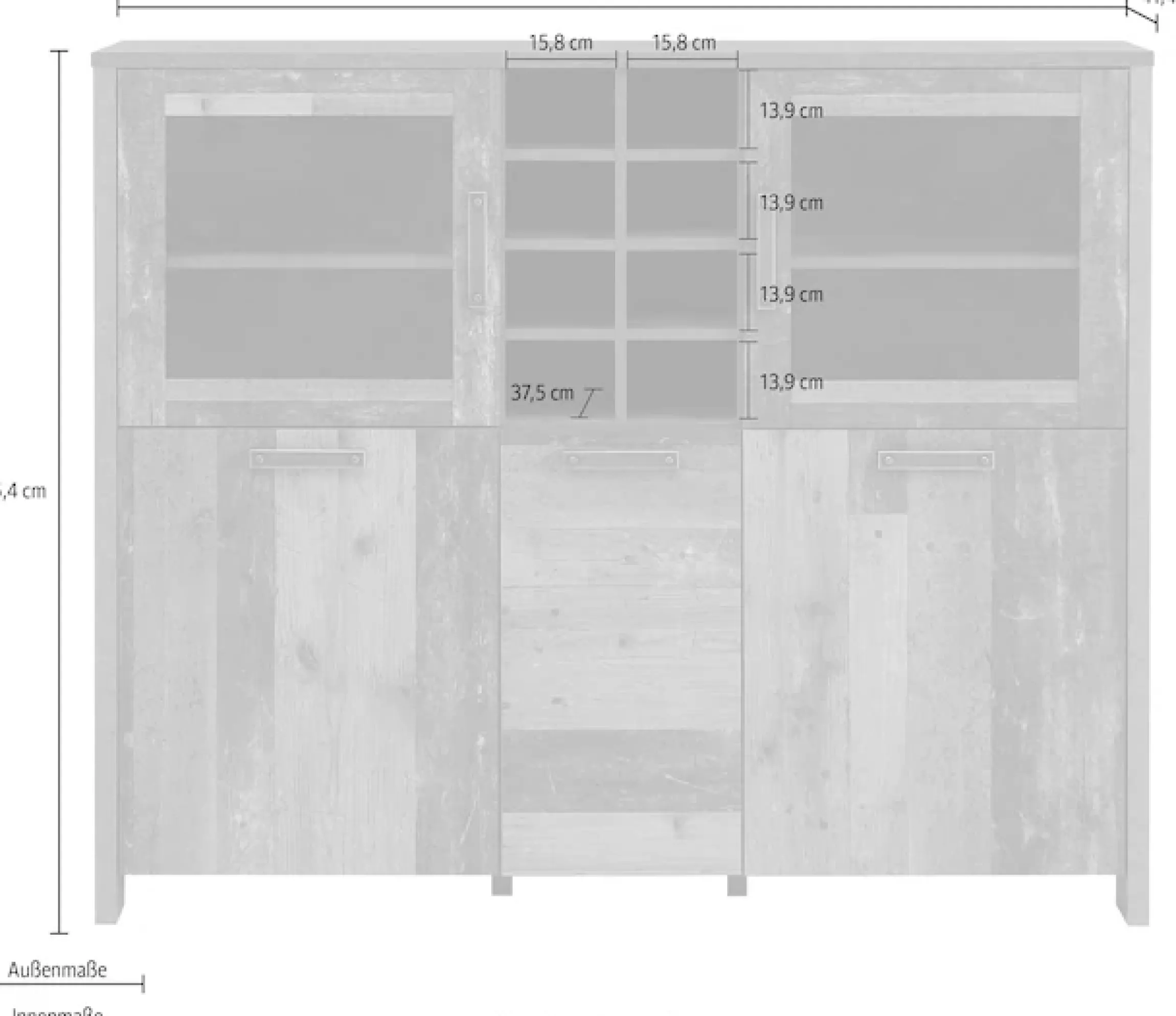 FORTE Highboard »Clif« Breite 151 cm