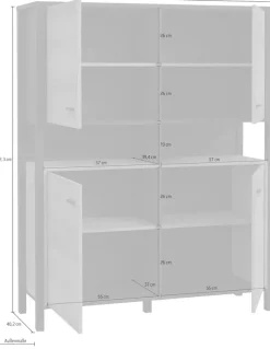 FORTE Highboard »High Rock« Breite ca. 121 cm