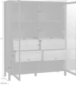 FORTE Highboard »High Rock« Breite ca. 121 cm
