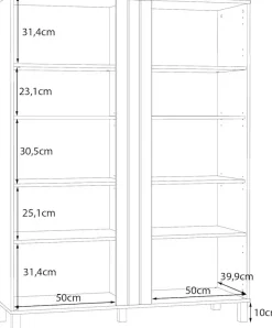 FORTE Highboard »Killarney« Highboardvitrine, Stauraum, Soft Close