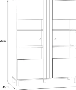 FORTE Highboard »Killarney« Highboardvitrine, Stauraum, Soft Close