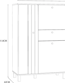 FORTE Highboard »Killarney« Highboard, Soft Close, Stauraum