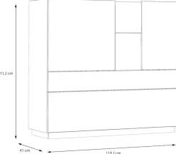 FORTE Highboard »Lewisville«