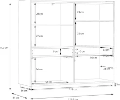 FORTE Highboard »Lewisville«