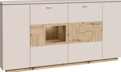 FORTE Highboard »Louoto« Sideboard, Metallgriffe, Stauraum, Soft Close, Höhe 101,2cm