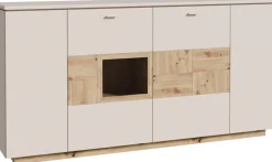 FORTE Highboard »Louoto« Sideboard, Metallgriffe, Stauraum, Soft Close, Höhe 101,2cm
