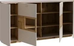 FORTE Highboard »Louoto« Sideboard, Metallgriffe, Stauraum, Soft Close, Höhe 101,2cm