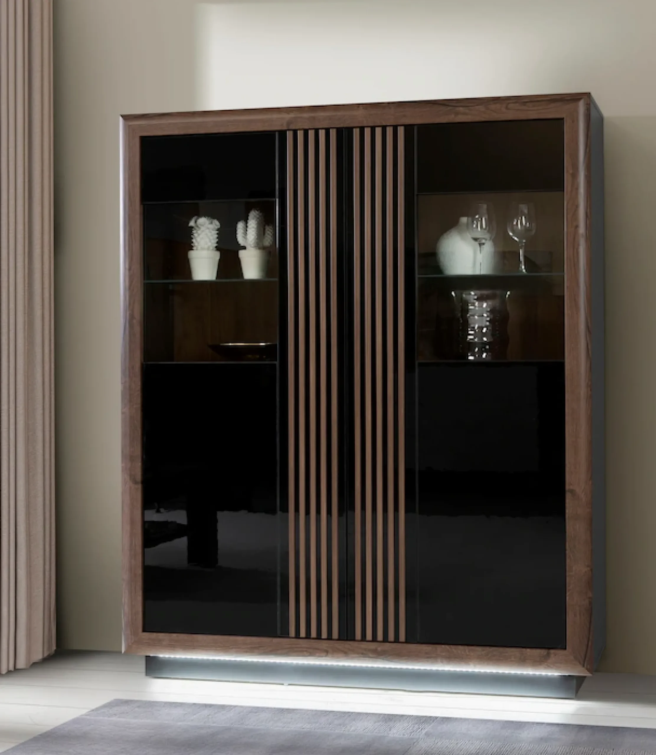 FORTE Highboard »Savona« Höhe 161 cm, inkl. Sockelbeleuchtung
