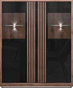 FORTE Highboard »Savona« Höhe 161 cm, inkl. Sockelbeleuchtung