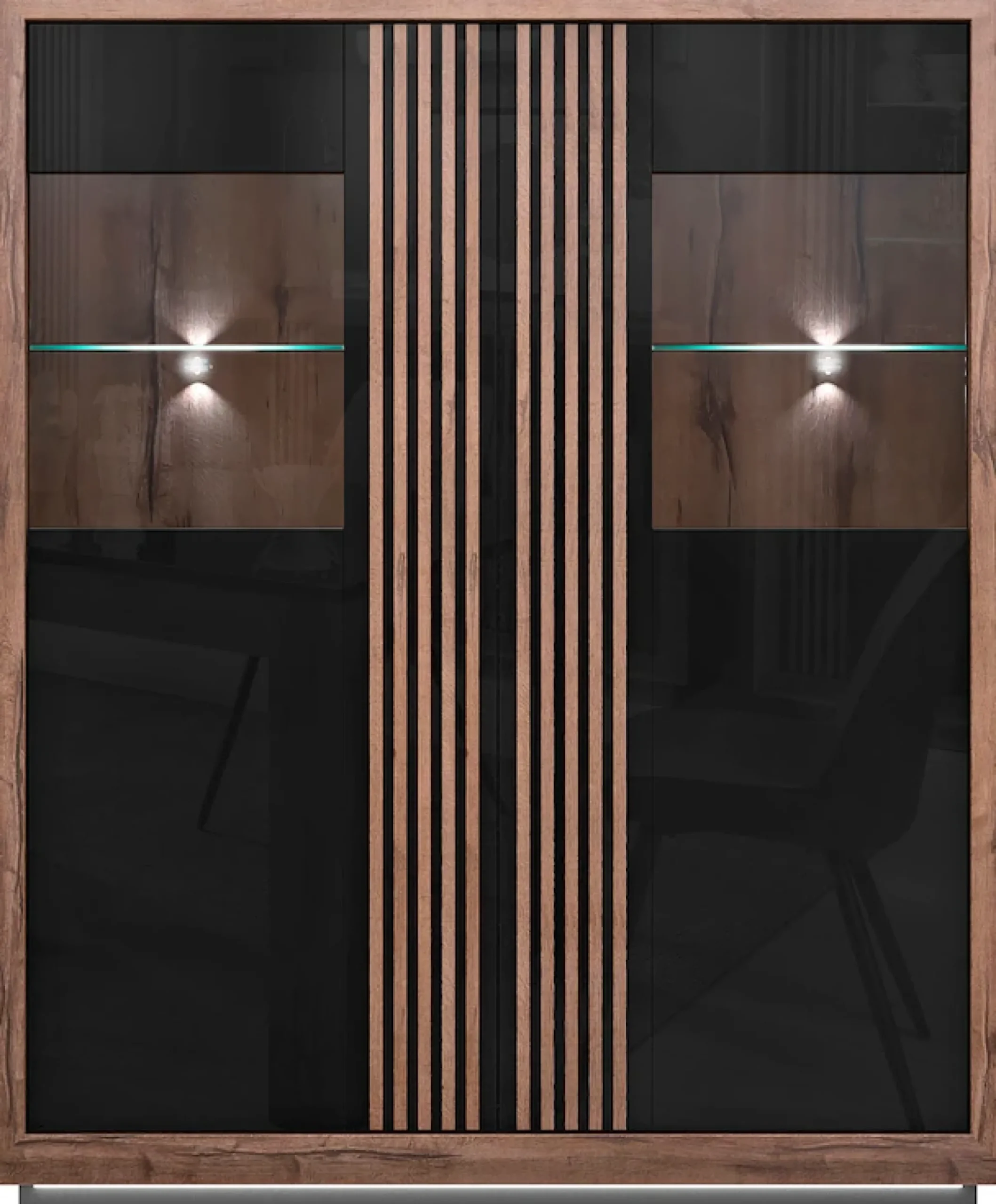 FORTE Highboard »Savona« Höhe 161 cm, inkl. Sockelbeleuchtung