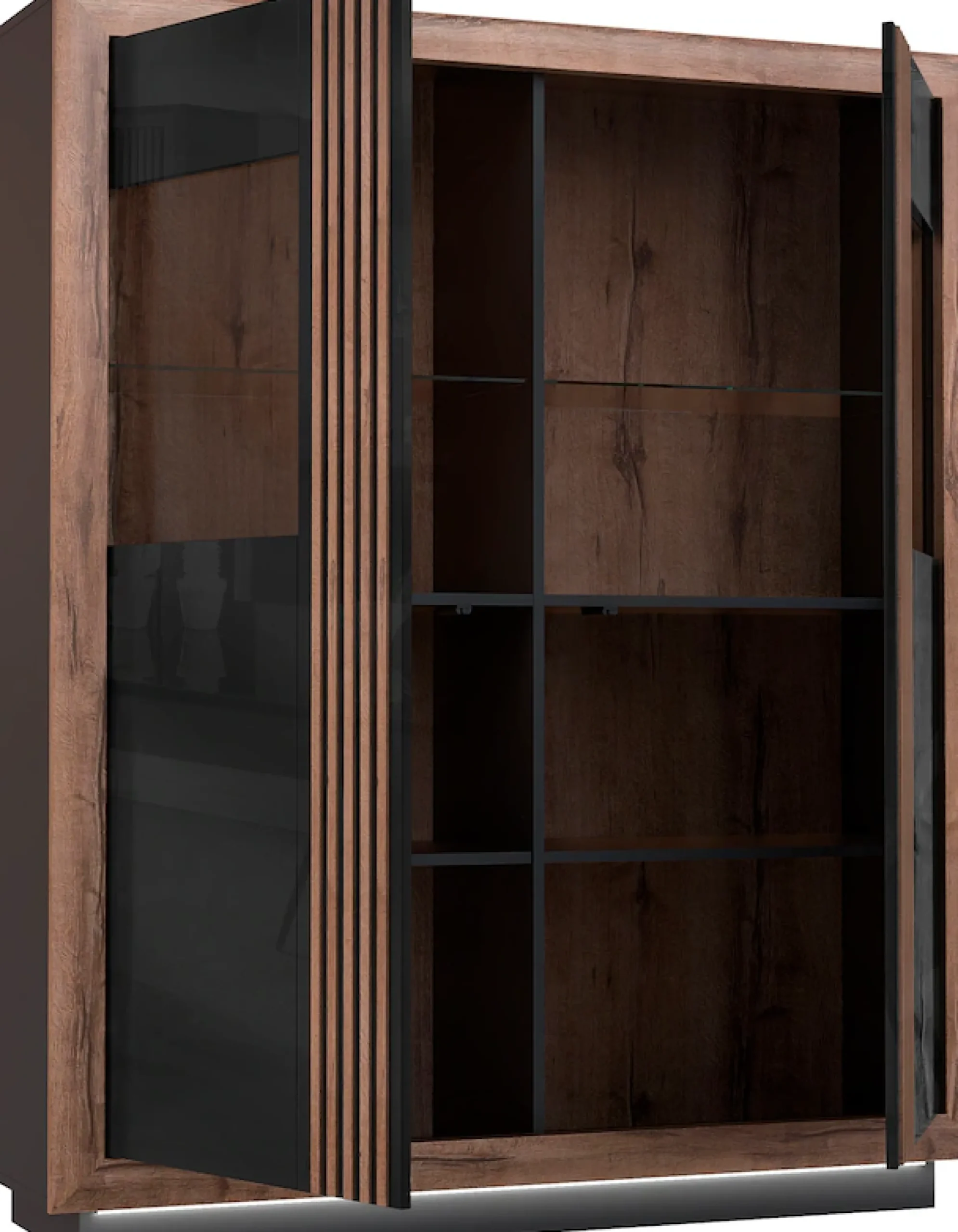 FORTE Highboard »Savona« Höhe 161 cm, inkl. Sockelbeleuchtung