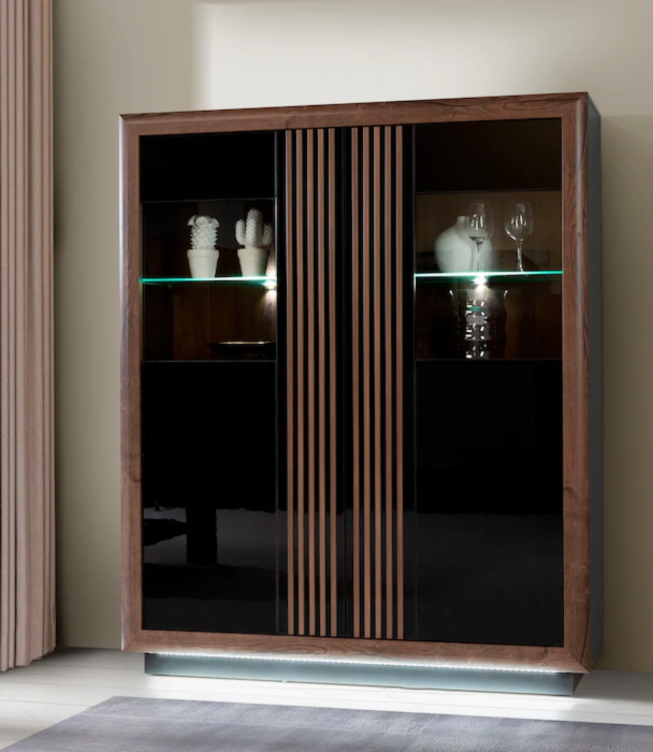 FORTE Highboard »Savona« Höhe 161 cm, inkl. Sockelbeleuchtung