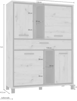 FORTE Highboard »Trondheim« Höhe 161 cm