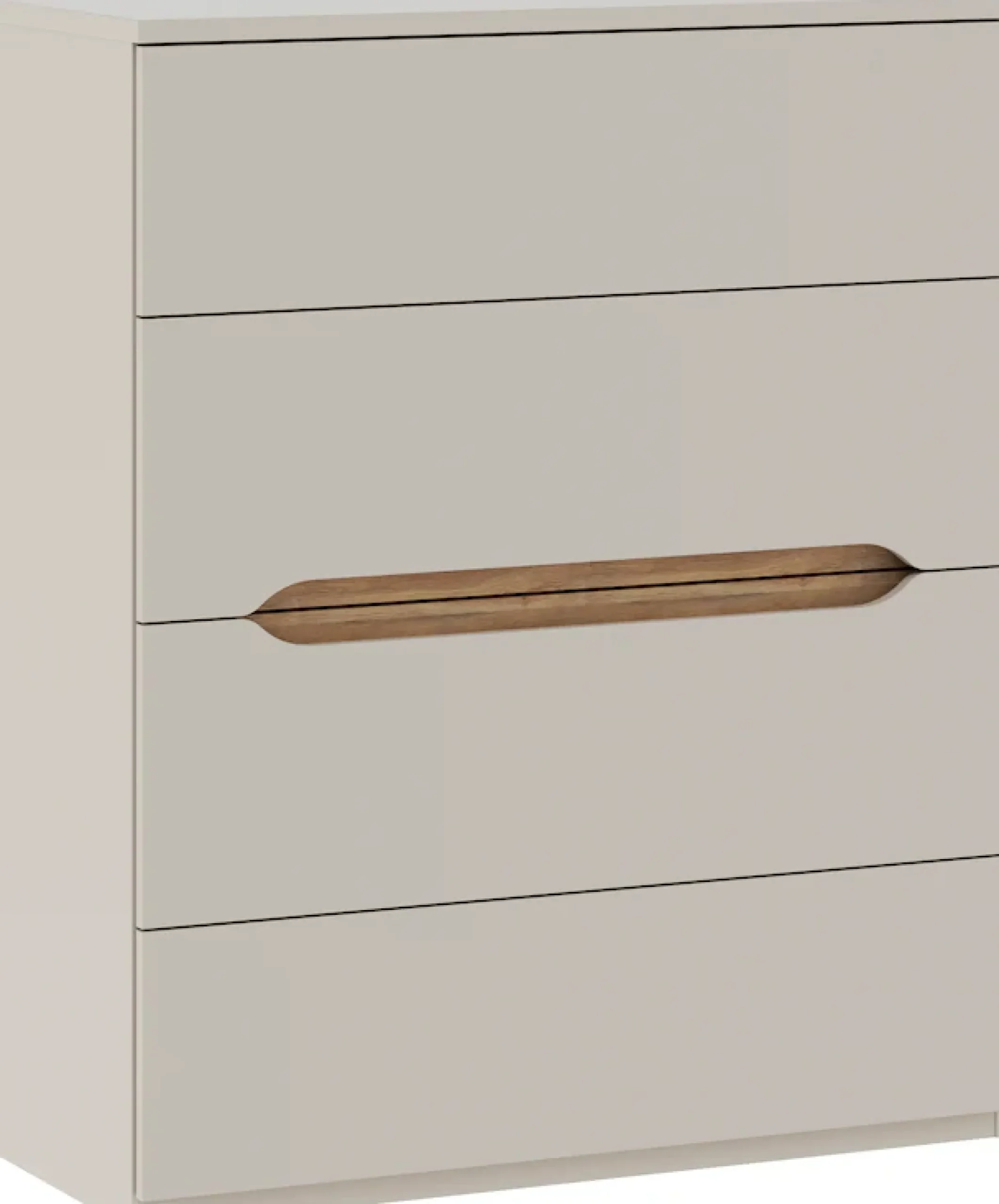 FORTE Hochkommode B/H/T 95,1/114,7/41,5 cm Hochkommode ohne Griffe