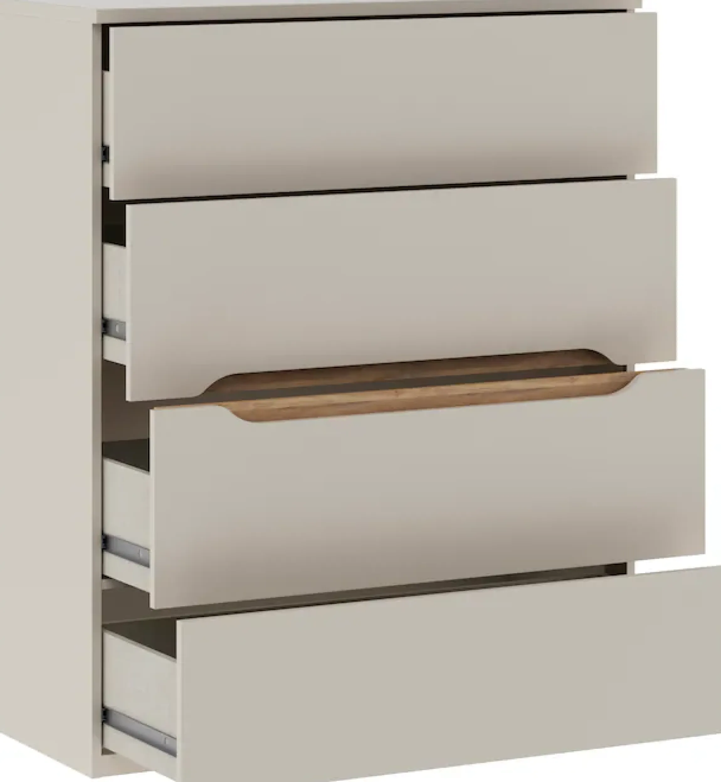 FORTE Hochkommode B/H/T 95,1/114,7/41,5 cm Hochkommode ohne Griffe