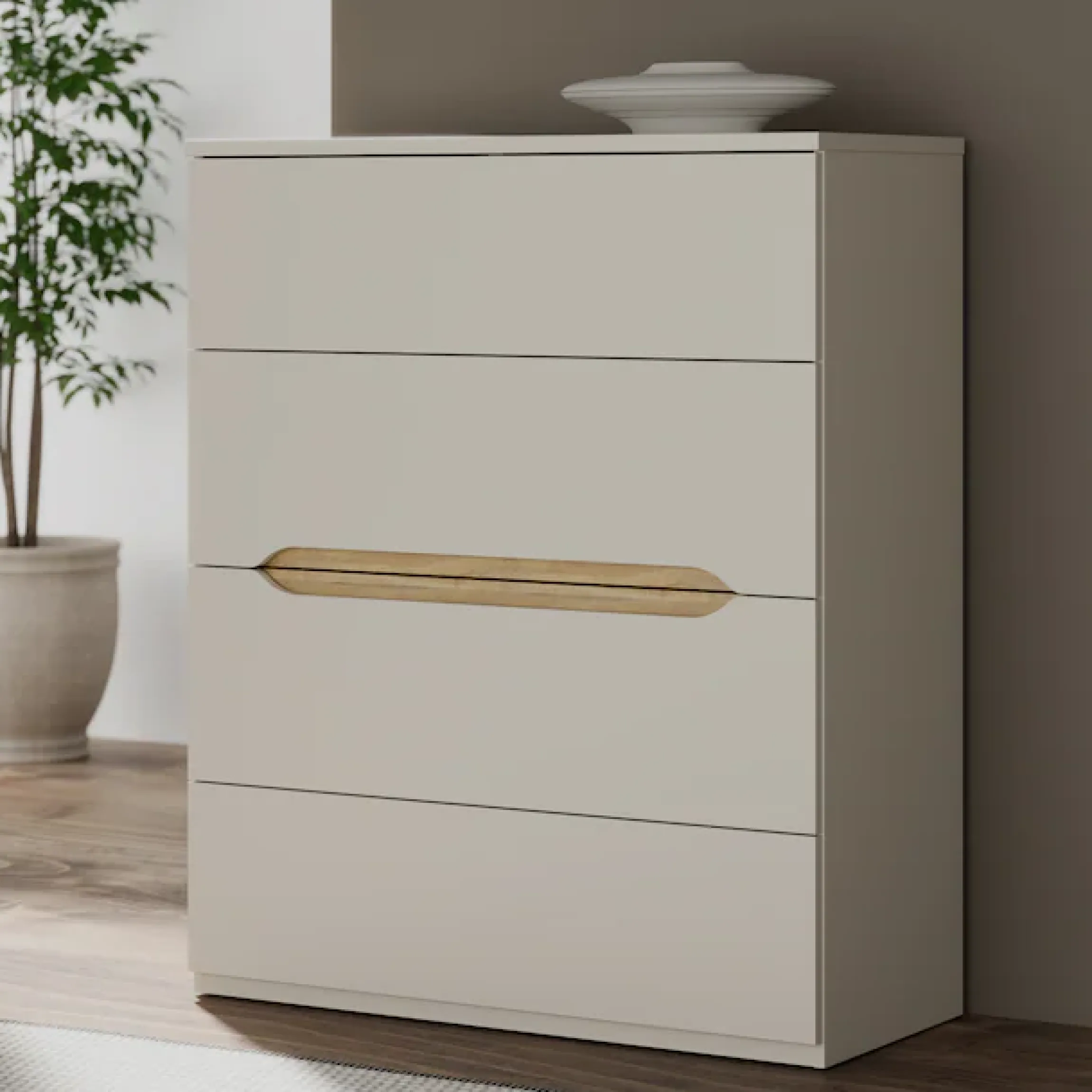 FORTE Hochkommode B/H/T 95,1/114,7/41,5 cm Hochkommode ohne Griffe