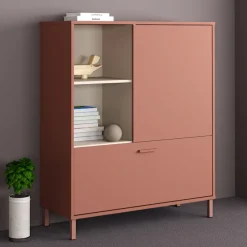 FORTE Hochkommode »Milles Jugendzimmer« Trendiges Dekor, Vollauszug, B/H/T 105,9/124,8/41,5