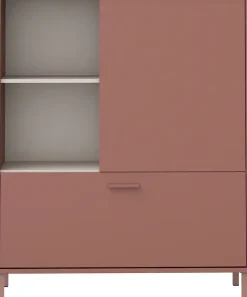FORTE Hochkommode »Milles Jugendzimmer« Trendiges Dekor, Vollauszug, B/H/T 105,9/124,8/41,5