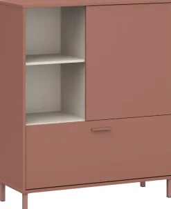 FORTE Hochkommode »Milles Jugendzimmer« Trendiges Dekor, Vollauszug, B/H/T 105,9/124,8/41,5