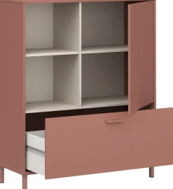 FORTE Hochkommode »Milles Jugendzimmer« Trendiges Dekor, Vollauszug, B/H/T 105,9/124,8/41,5