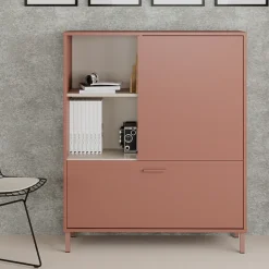 FORTE Hochkommode »Milles Jugendzimmer« Trendiges Dekor, Vollauszug, B/H/T 105,9/124,8/41,5