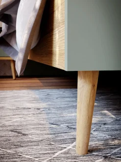 FORTE Jugendbett »Kinderbett, Belastbar bis 250KG,« Liegeflächen 140x200cm oder 120x200cm,mit gepolstertem Kopfteil
