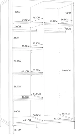 FORTE Kleiderschrank