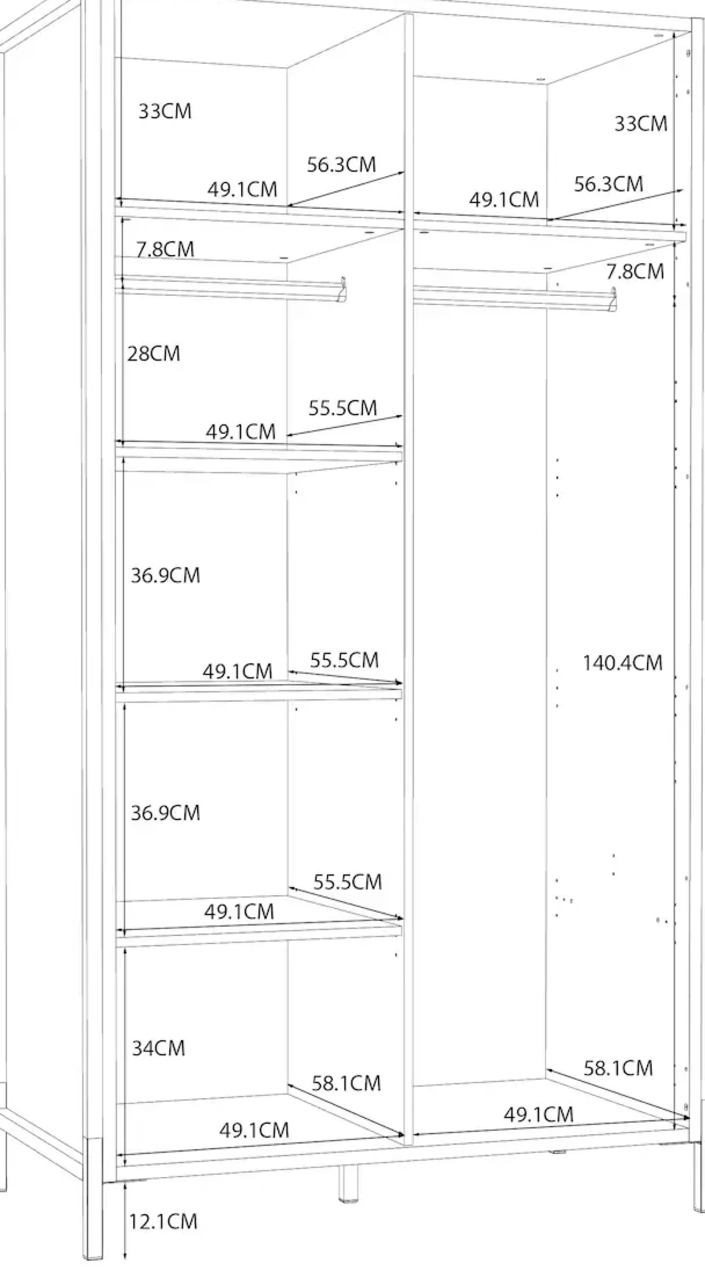 FORTE Kleiderschrank