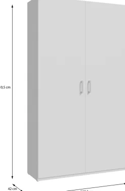 FORTE Kleiderschrank B/H/T 119,5/210,5/42cm, stehende Montage