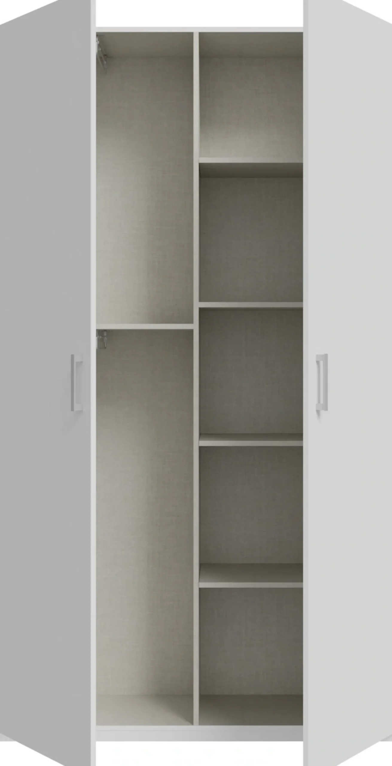 FORTE Kleiderschrank B/H/T 119,5/210,5/42cm, stehende Montage