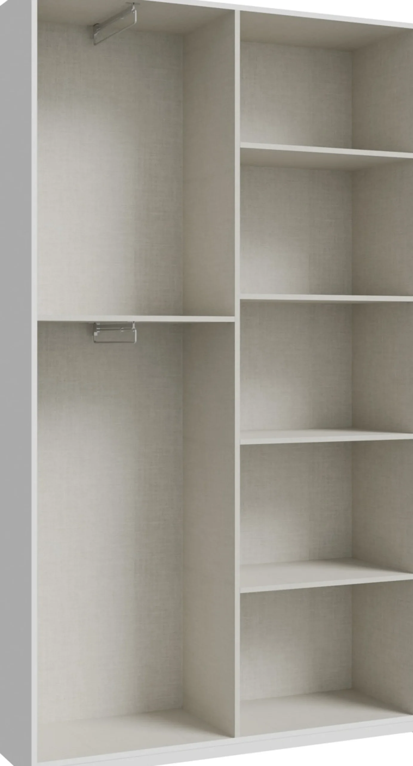FORTE Kleiderschrank B/H/T 119,5/210,5/42cm, stehende Montage