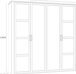 FORTE Kleiderschrank »Bohol« Höhe 214 cm, Spiegeltüre, SoftClose