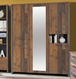 FORTE Kleiderschrank »Clif« Maße: B/H/T ca. 156x205x52 cm,mit Spiegelauflage