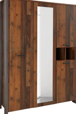 FORTE Kleiderschrank »Clif« Maße: B/H/T ca. 156x205x52 cm,mit Spiegelauflage