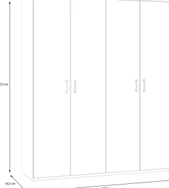 FORTE Kleiderschrank Drehtürenschrank, Stauraum, Zubehör optional bestellbar
