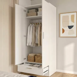 FORTE Kleiderschrank »Drehtürenschrank, Schublade, viel Stauraum« B/H/T 79,9/181/52,7, Schublade, Stauraum, FSC