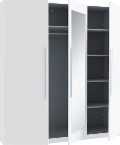 FORTE Kleiderschrank »Drehtürenschrank 2T/1ST« B/H/T 180,6/212,9/59 cm, Stauraum, Spiegeltüre