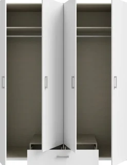 FORTE Kleiderschrank Drehtürenschrank, sehr vielStauraum,