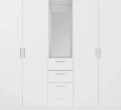 FORTE Kleiderschrank »Drehtürenschrank, Spiegel, Schubladen, viel Stauraum« B/H/T 199/181/52,7, Spiegel, Stauraum,Schubladen, FSC