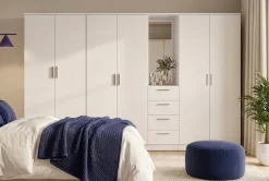 FORTE Kleiderschrank »Drehtürenschrank, Spiegel, Schubladen, viel Stauraum« B/H/T 199/181/52,7, Spiegel, Stauraum,Schubladen, FSC